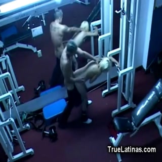 Fitness model fucked in the gym.